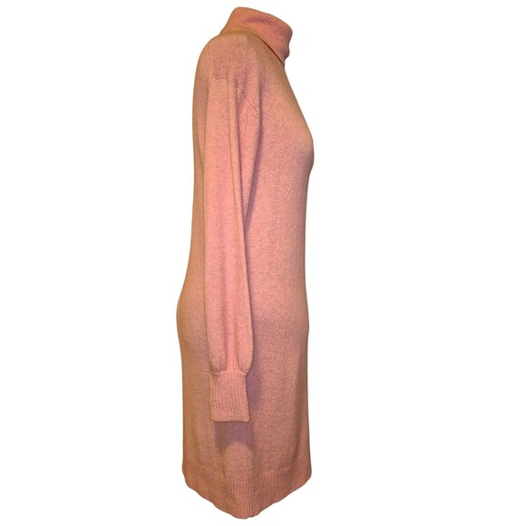 J.Crew merino wool Blend pink Turtle neck Girlie Core sweater dress Size M - Picture 6 of 7